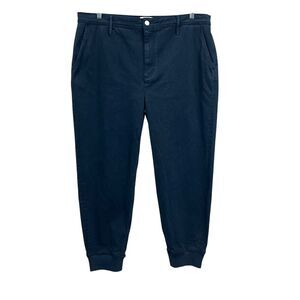 FRAME Men Relaxed Loose Jogger Pants Stretch Tapered‎ Elastic Cuff Navy Sz 38